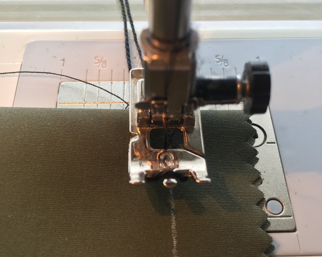 Sewing a corded buttonhole Bernina presser foot