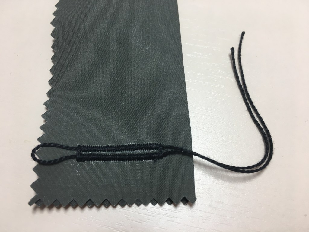 Sewing corded buttonhole tutorial 