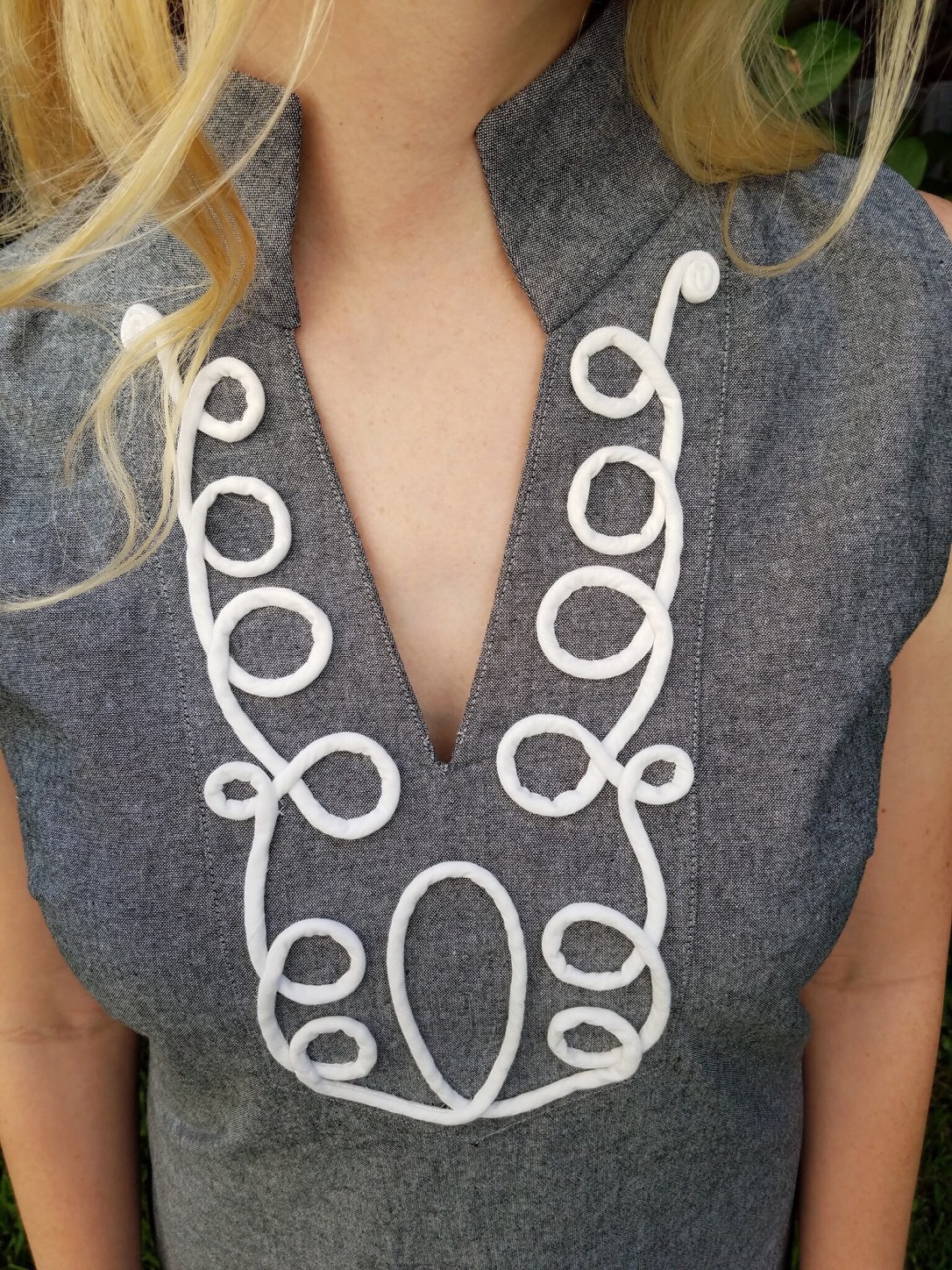 The Tunic bible review chambray dress cording trim sewing Megan Francine