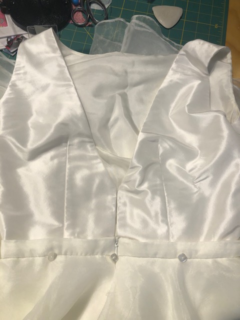 making a wedding dress